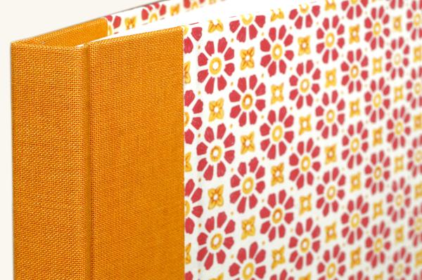 Orange red diary unlined stationery spelling